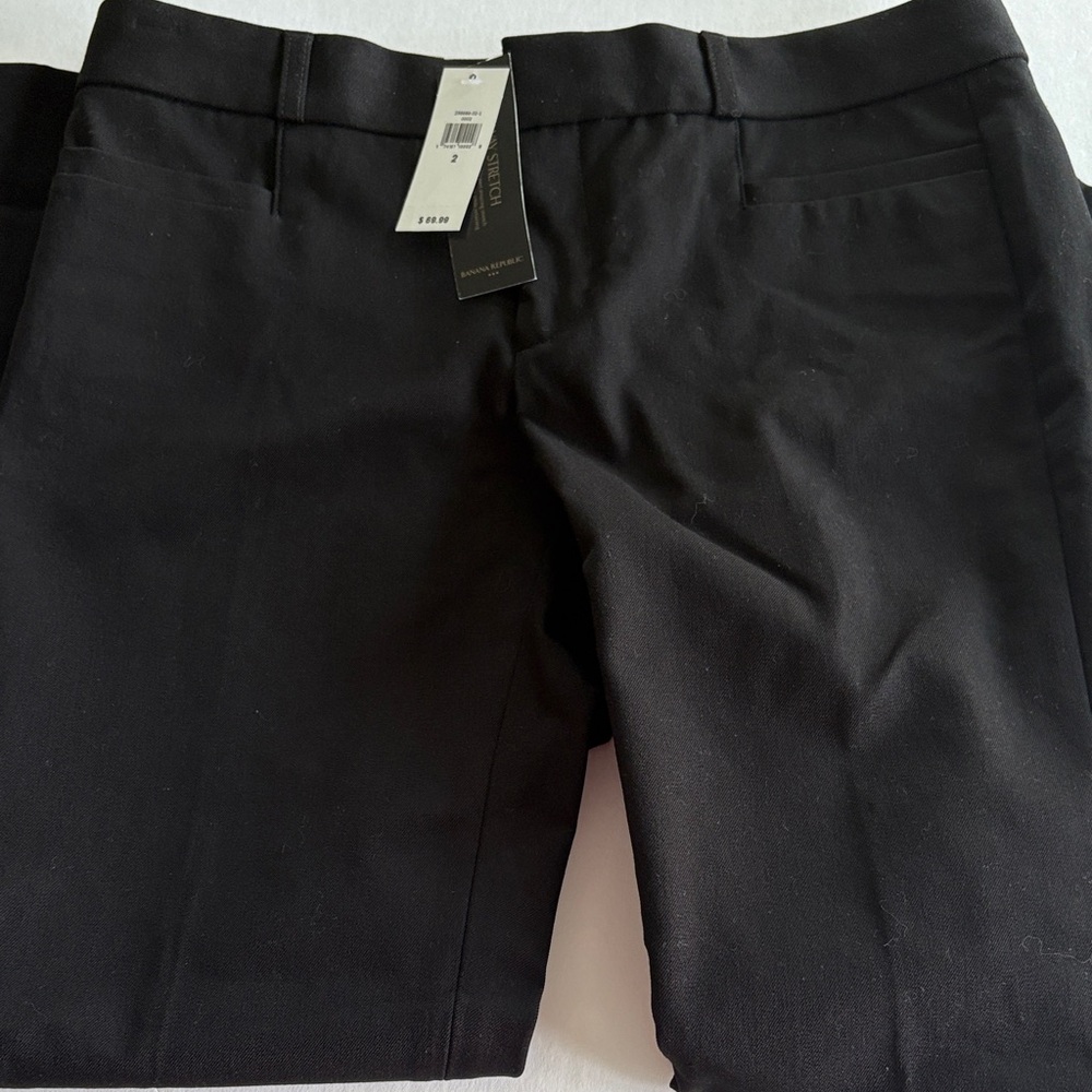 Banana Republic Sloan Fit Classic Black Crop Trousers